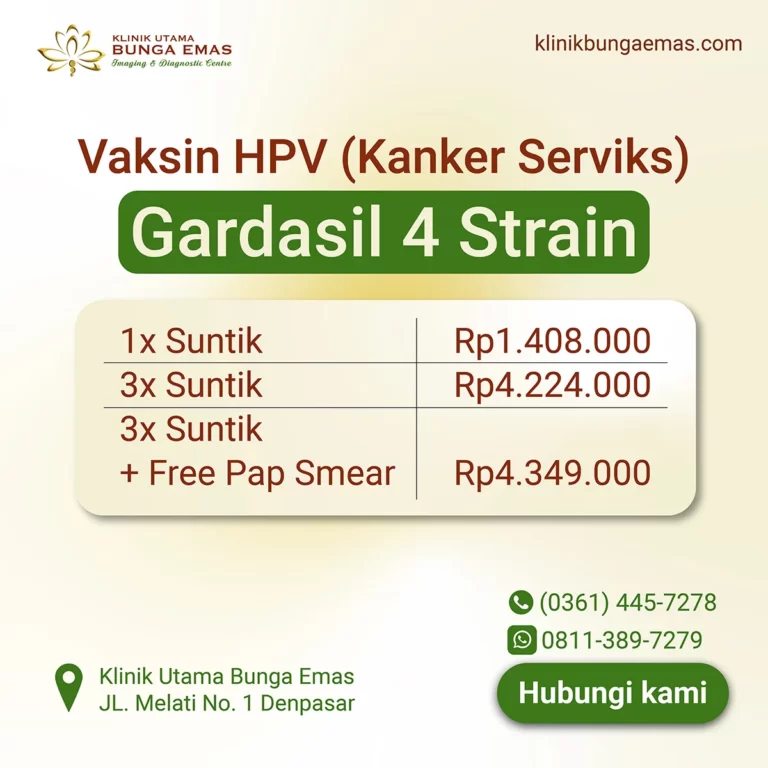vaksin hpv gardasil 4 strain di denpasar